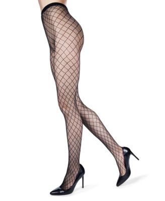 Women's Infinite Diamond Lurex Shimmer Fishnet Tights