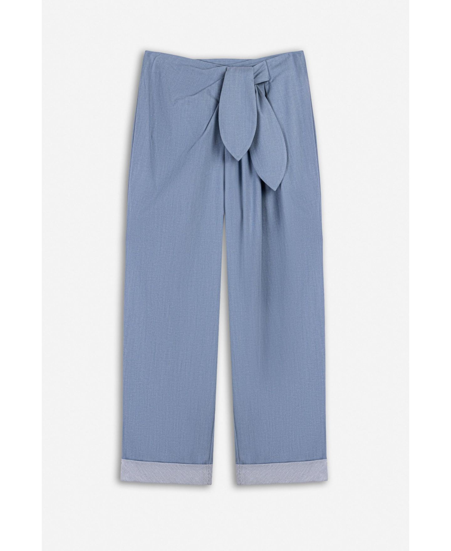 Женские брюки NOCTURNE Tie Detail Pleated, цвет: Синий — фото 6