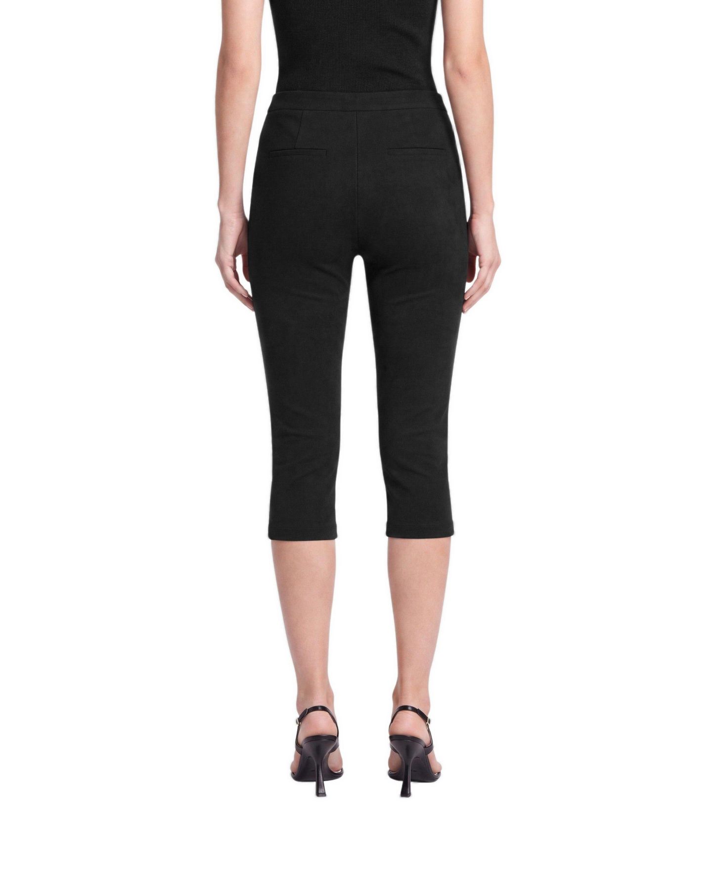 Женские брюки NOCTURNE Mid-Rise Slim Capri, цвет: Чёрный — фото 3