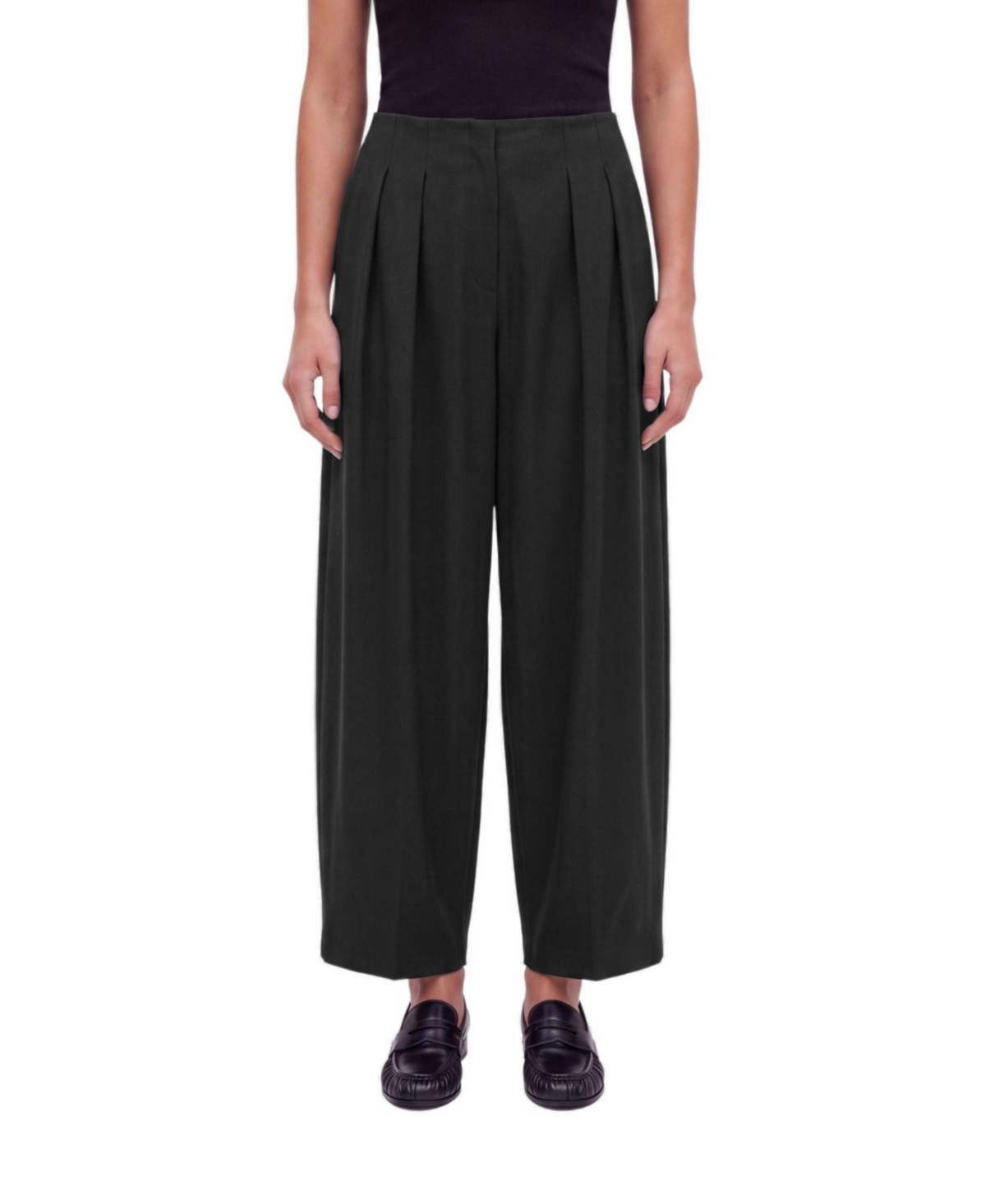 Nocturne Women's Double Pleat Belted Trousers