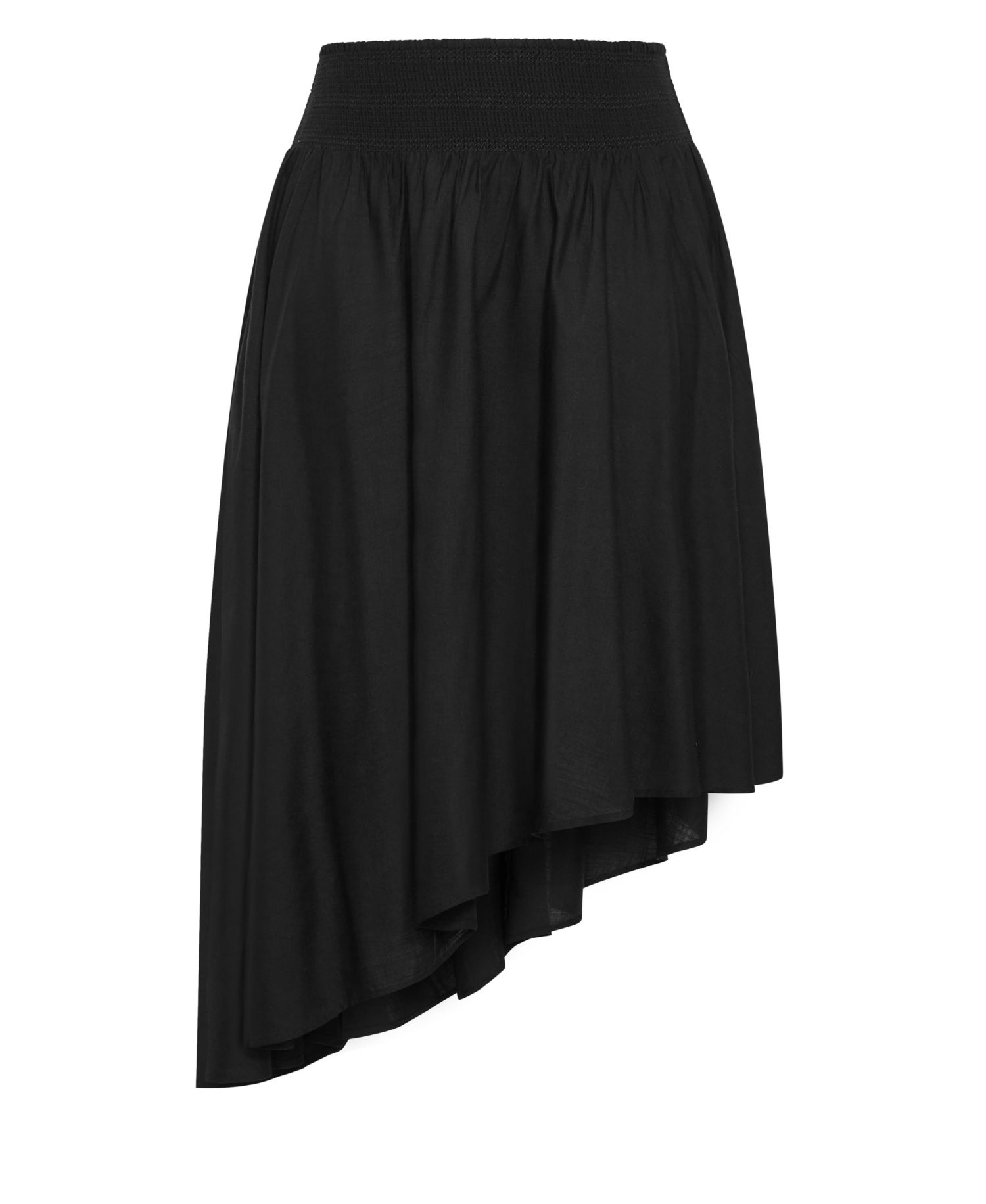 Plus Size Katie Asymmetrical Hem Midi Skirt