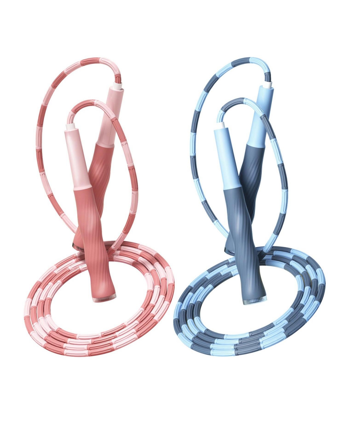 Sportneer Adjustable Tangle Free Segmented Beaded Jump Rope With Soft Anti Slip Handles