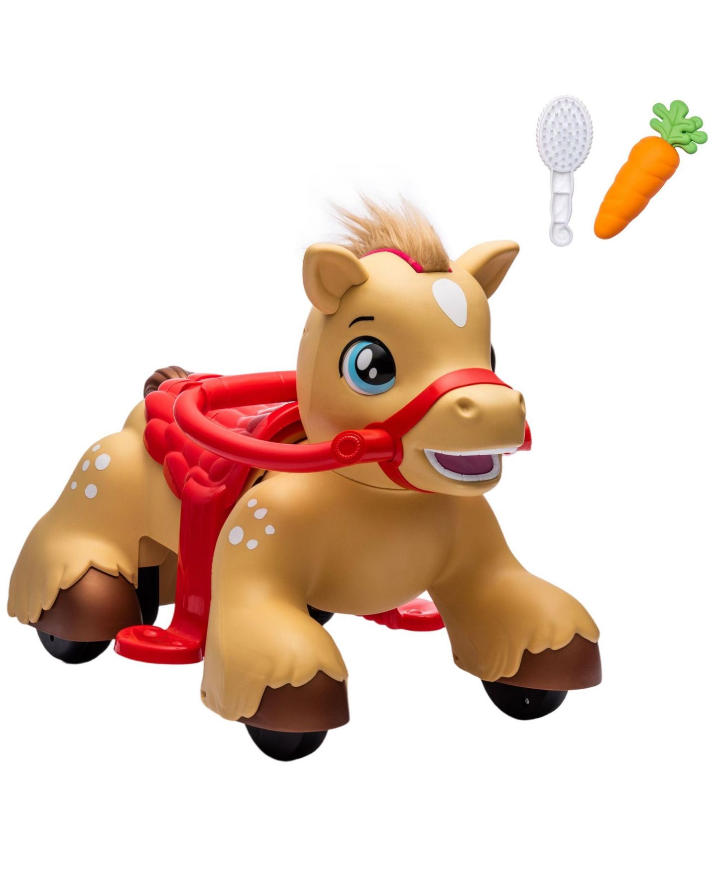 Детская игрушка SEVORLEY Battery-Powered 12V Rocking Ride-On Toy, Ages 1.5-3 Years, цвет: Золотой — фото 3