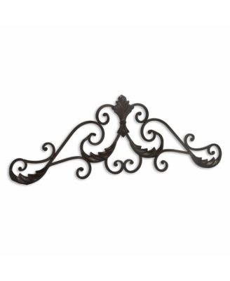 11" X 32"Metal Rustic Scroll Hanging Dimensional Sculpture