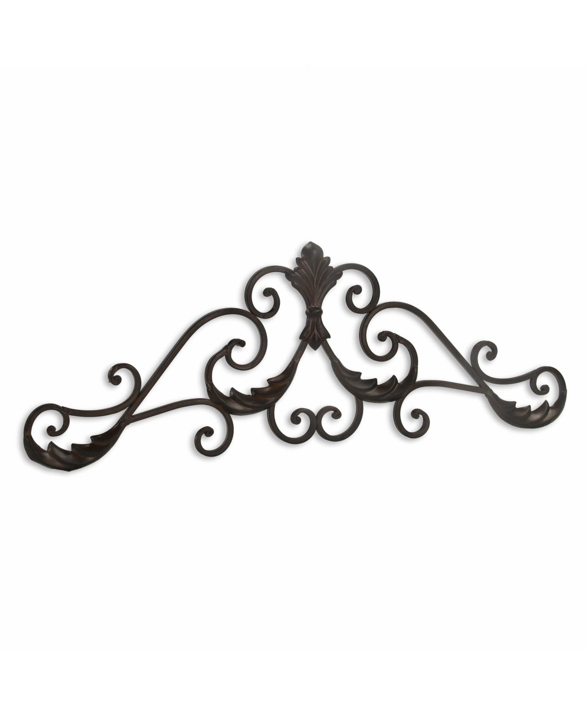 HomeRoots 11" X 32"Metal Rustic Scroll Hanging Dimensional Sculpture