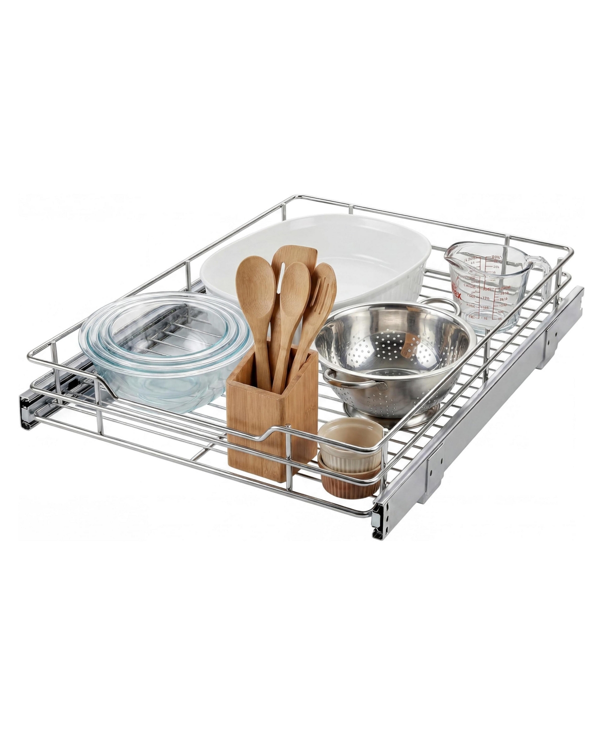 Gaomon Heavy Duty Pull Out Cabinet Organizer - Out Kitchen Storage Rack with Full-Extension Drawer, Easy Install, Anti-Rust, 50lb Capacity