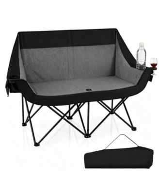 Outdoor Chair, Folding Design, Carry Bag, Cup Holders, Storage Pockets for Camping, Travel and Outdoor Activities