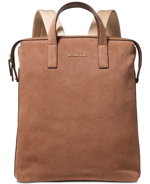Мужская сумка Michael Kors Nicholas Work Laptop Suede Tote, цвет: Светло-коричневый