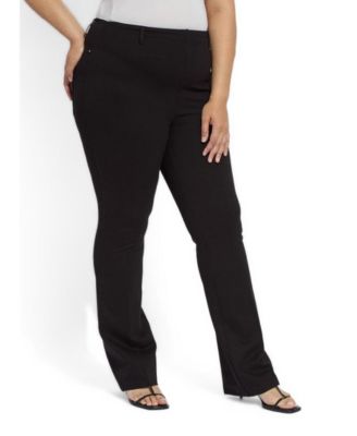 Plus Size Baby Bootcut High-Waisted Pants