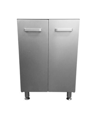 Vinyl Laminated Storage Cabinet With Black And Silver Finish
