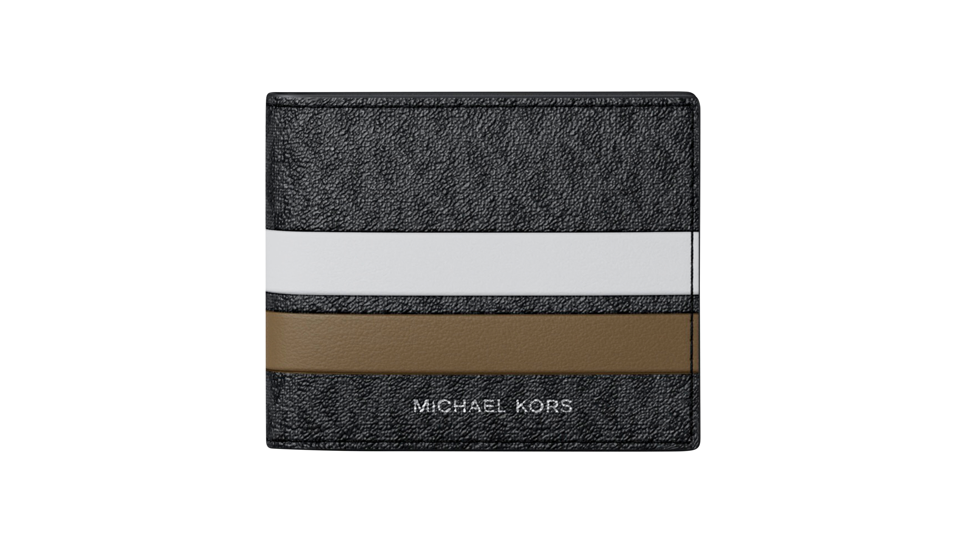 Michael Kors Men's Slim Bifold Signature Logo Print Faux Leather Wallet