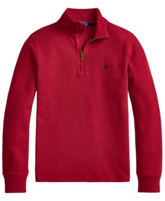 Boys' 8-20 Estate Rib Quarter-Zip Sweater