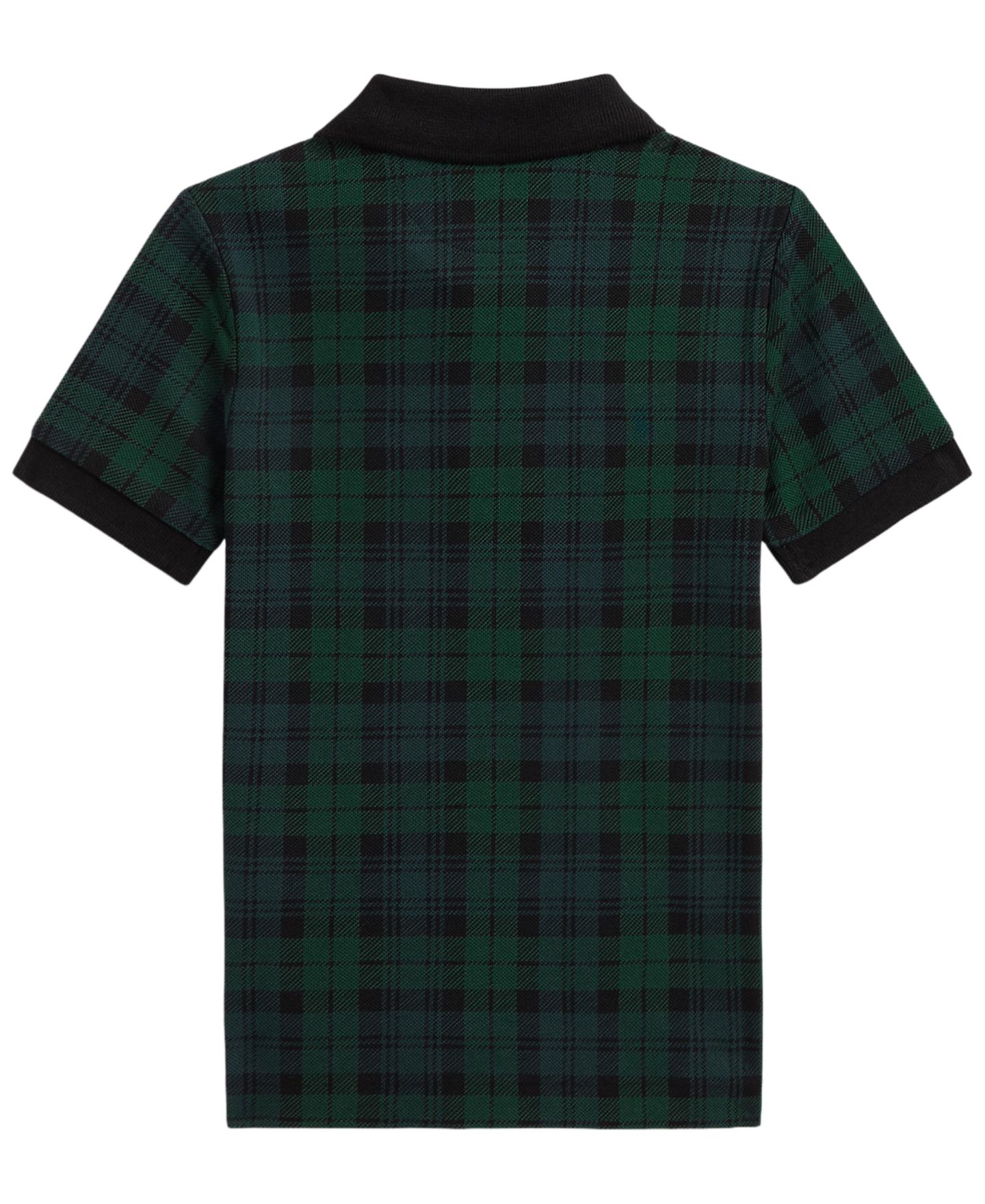 Поло Polo Ralph Lauren Plaid Short-Sleeve Polo Shirt для мальчиков, цвет: Зелёный / Чёрный — фото 2