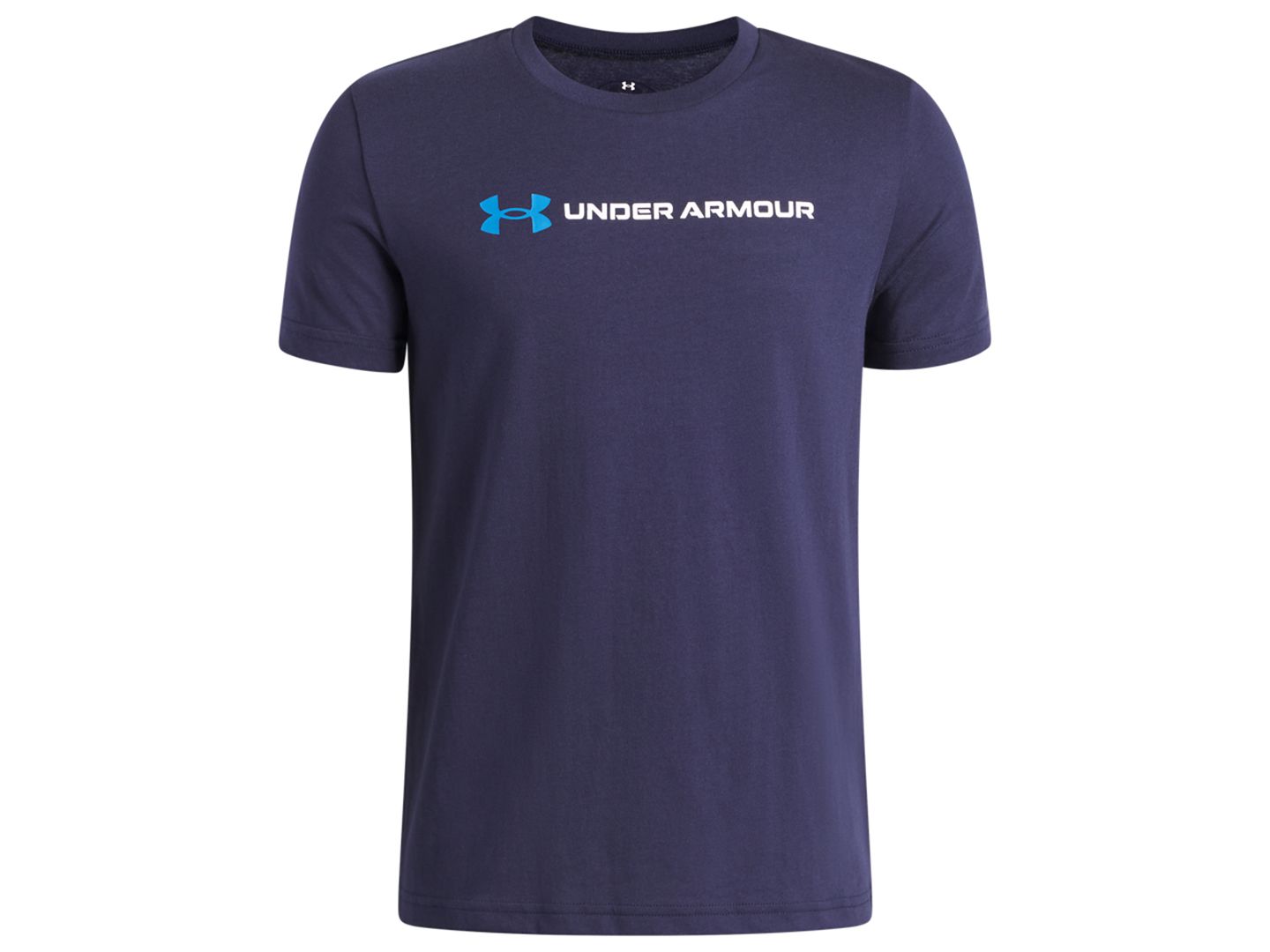 Футболка Under Armour Logo Wordmark Graphic T-Shirt для мальчиков, цвет: Полуночный тёмно-синий — фото 1