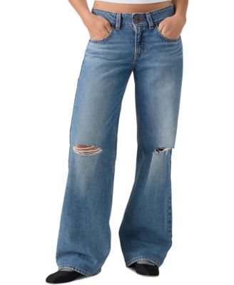 Women's Super-Low Double-Button Relaxed-Fit Denim Jeans