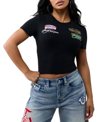 Women's Cropped Crewneck T-Shirts