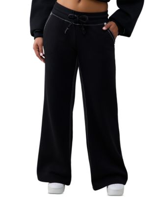 Women's Mid-Rise Wide-Leg Sweatpants
