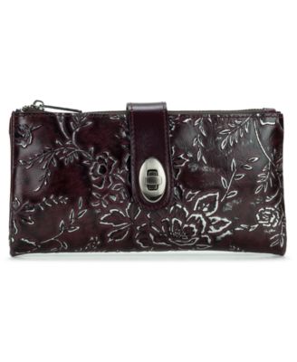 Annesley Rose Garden Leather Wristlet