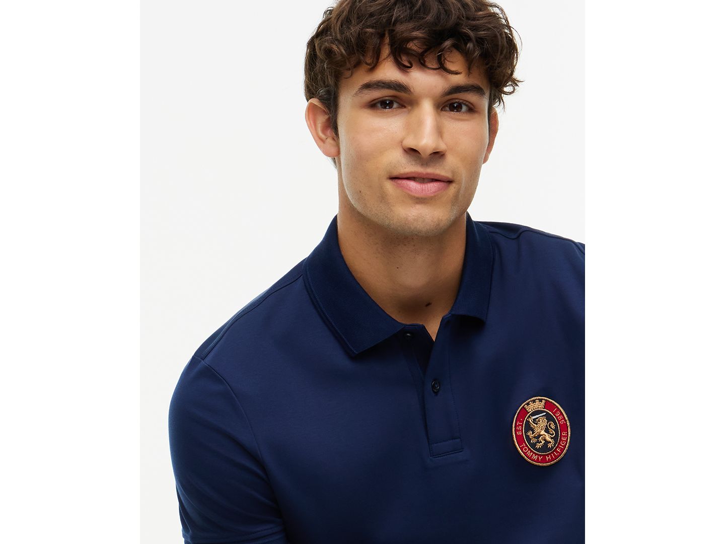 Мужское поло Tommy Hilfiger Icon Regular-Fit Short-Sleeve Polo, цвет: Карбоновый тёмно-синий — фото 3