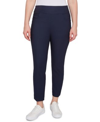 Petite Comfort Silky Tech Pull-On Ankle Pants