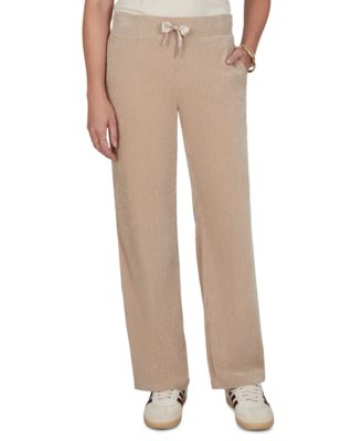 Petite Corduroy Wide-Leg Drawstring Pants