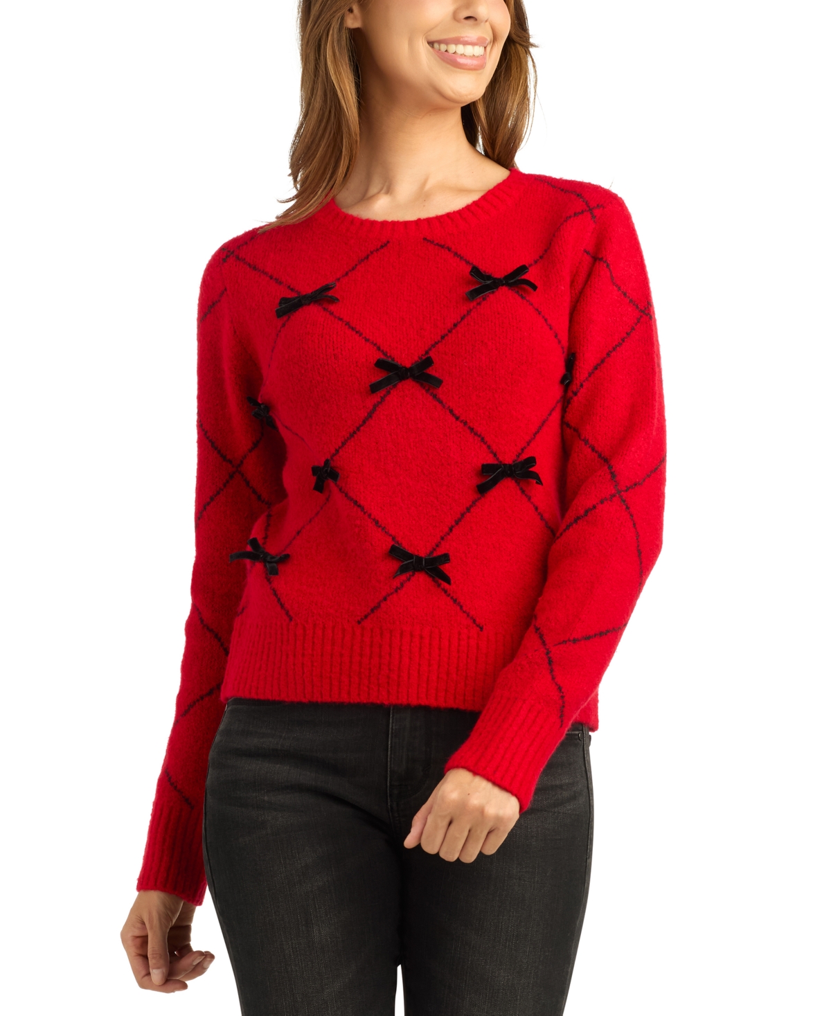 Bcx Juniors' Long-Sleeve Crewneck Pullover Sweater