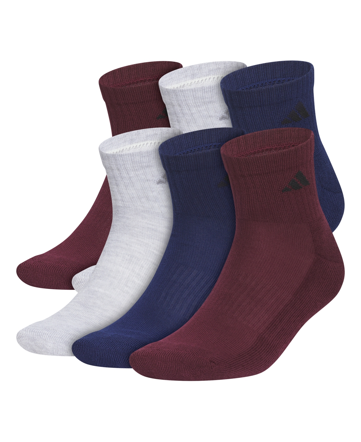 adidas Men's Cushioned Athletic Quarter Socks, 6-Pack