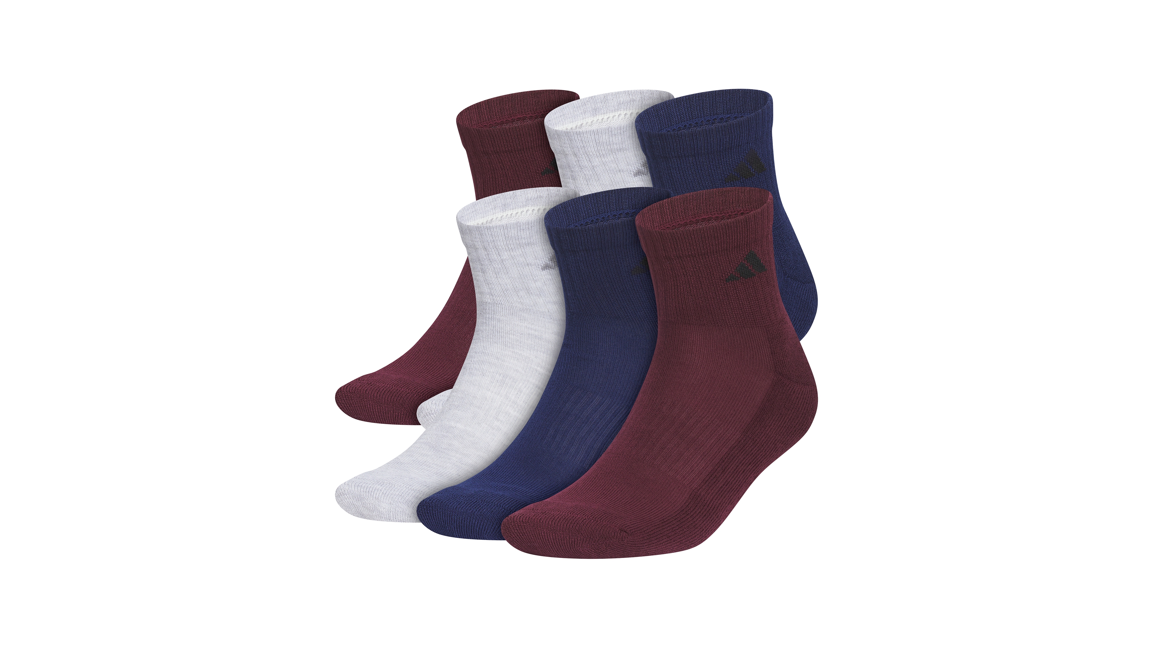 adidas Men's Cushioned Athletic Quarter Socks, 6-Pack