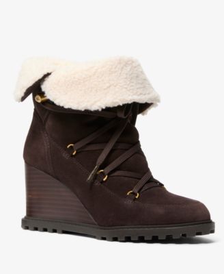 Women's Blakely Wedge Shearling-Accented Booties