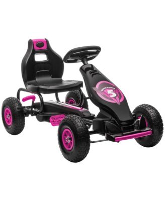 Kids Go-Kart with Adjustable Seat and Hand Brake, Steel, Ages 5-12