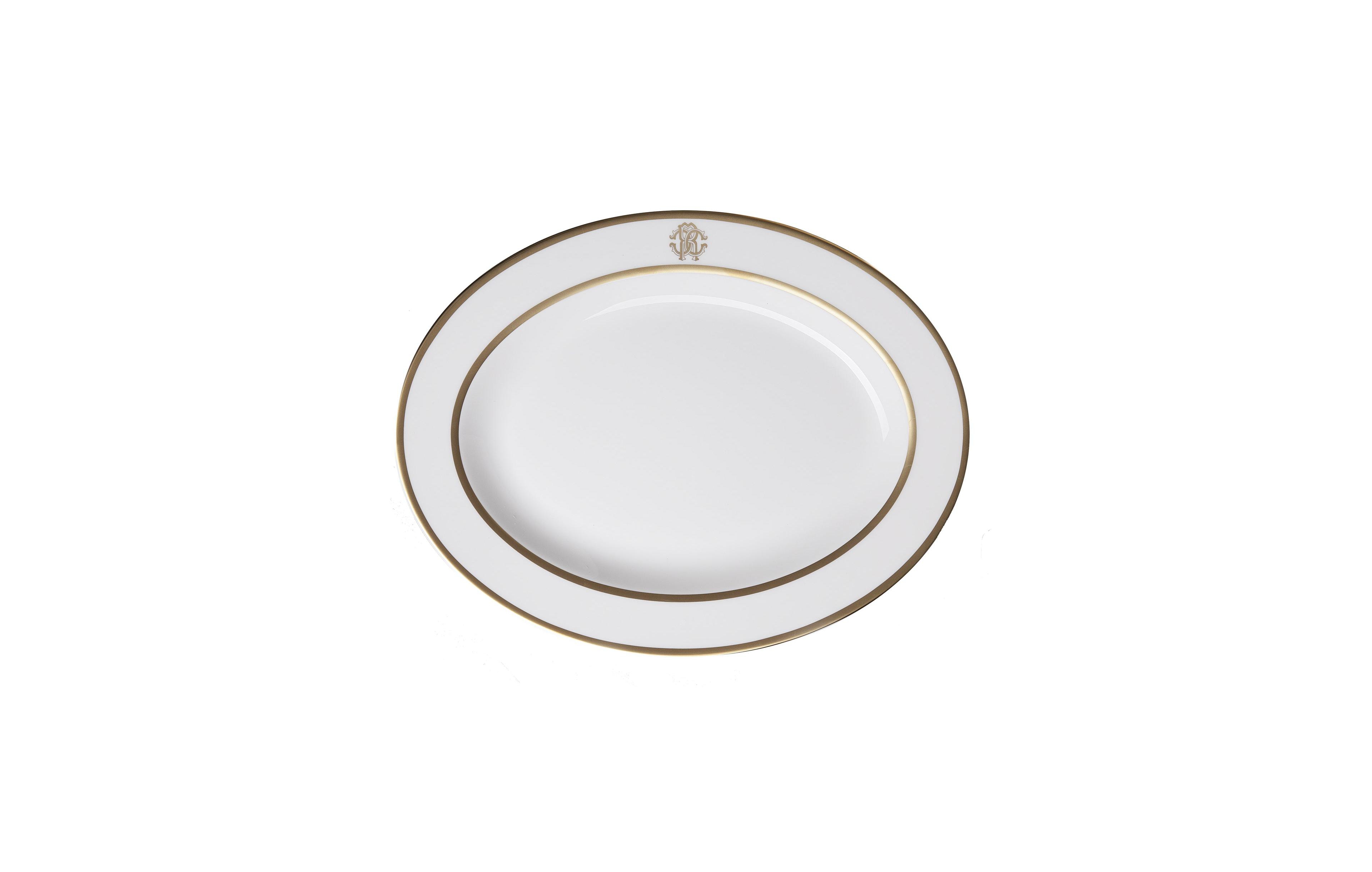 Roberto Cavalli Oval Dish Silk