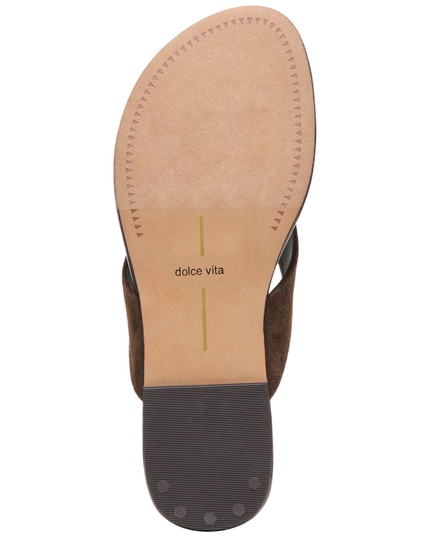 Женские сандалии Dolce Vita Linnet Thong Flip Flop Flat, цвет: Тёмно-коричневый замшевый — фото 5