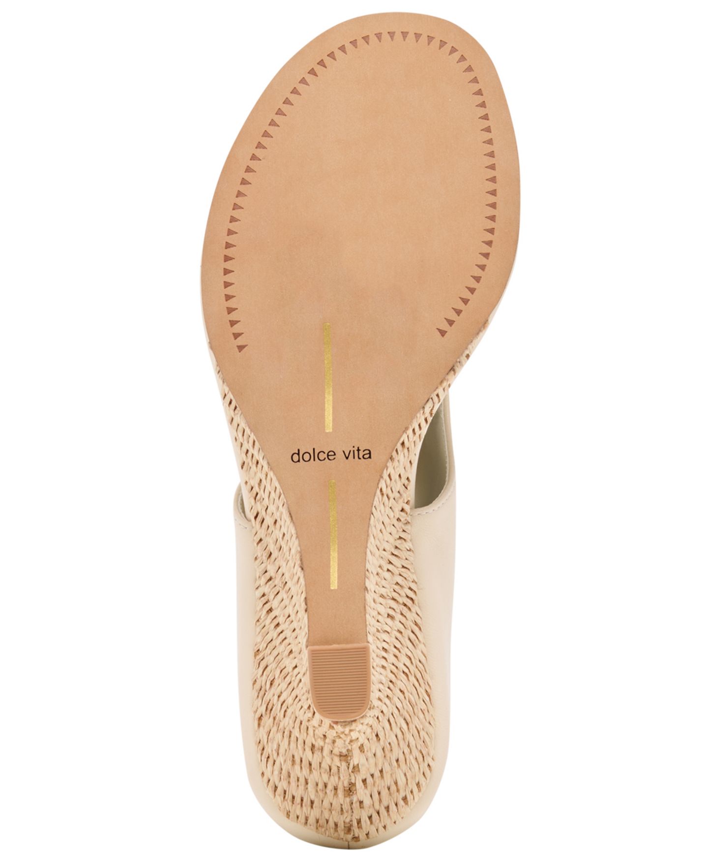 Женские сандалии Dolce Vita Symon Thong Espadrille Wedge, цвет: Алебастровый кожаный — фото 4