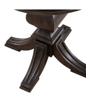 Round Pedestal Chairside Table Traditional