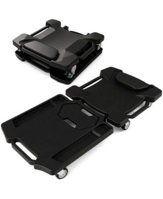 Foldable Mechanic Creeper with Padded Headrest and Tool Trays