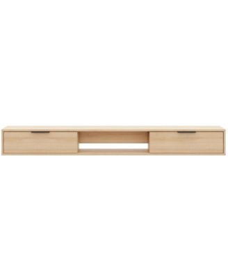 Slim 72" Wall-mounted TV Stand with 2 Storage Cabinets