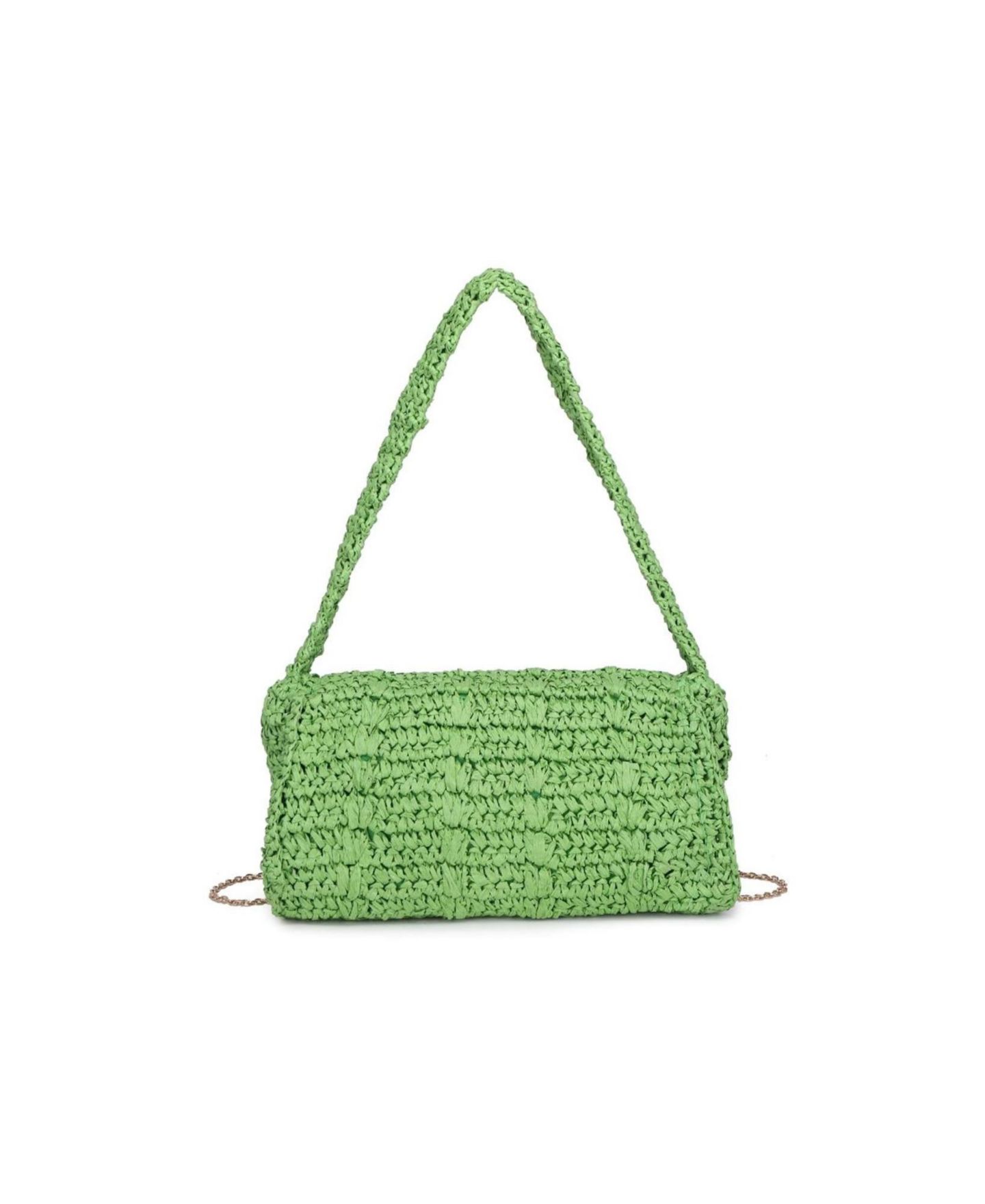 Женская сумка Urban Expressions Anika Woven Straw Detachable Chain Strap Crossbody, цвет: Зелёный — фото 3