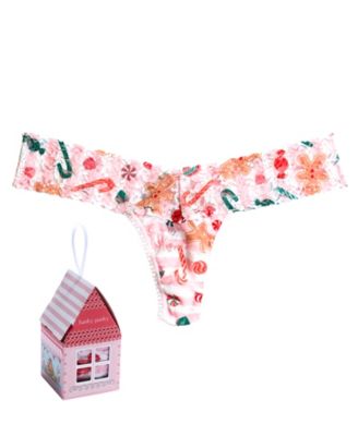 Women's Lace Gingerbread House Low Rise Thong