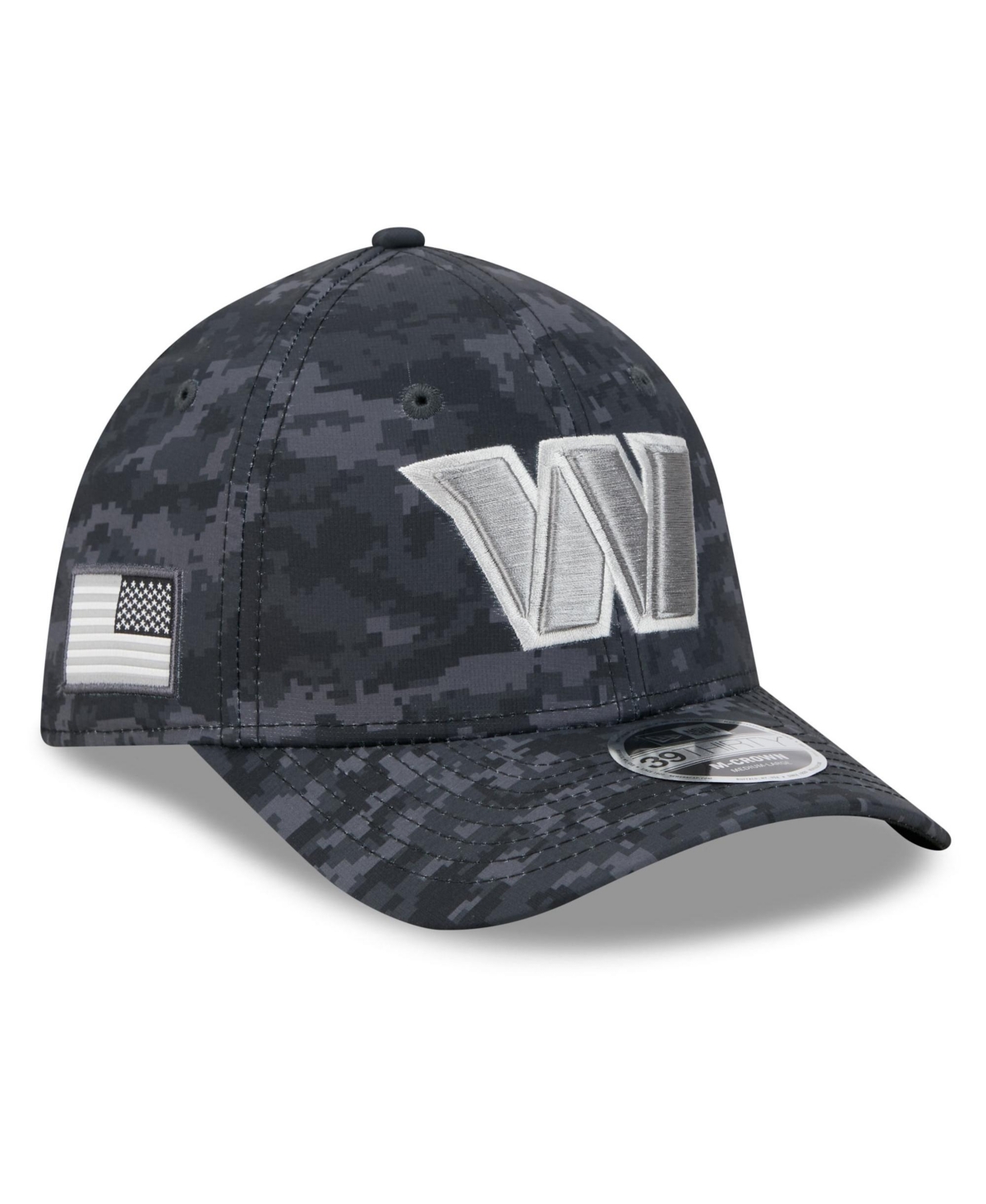 Men's New Era Black Washington Commanders 2026 Salute To Service 39THIRTY M-Crown Stretch Hat
