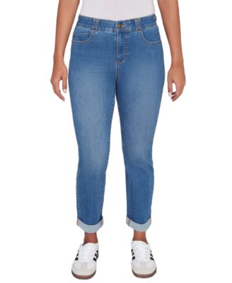 Petite Straight-Leg High-Rise Jeans