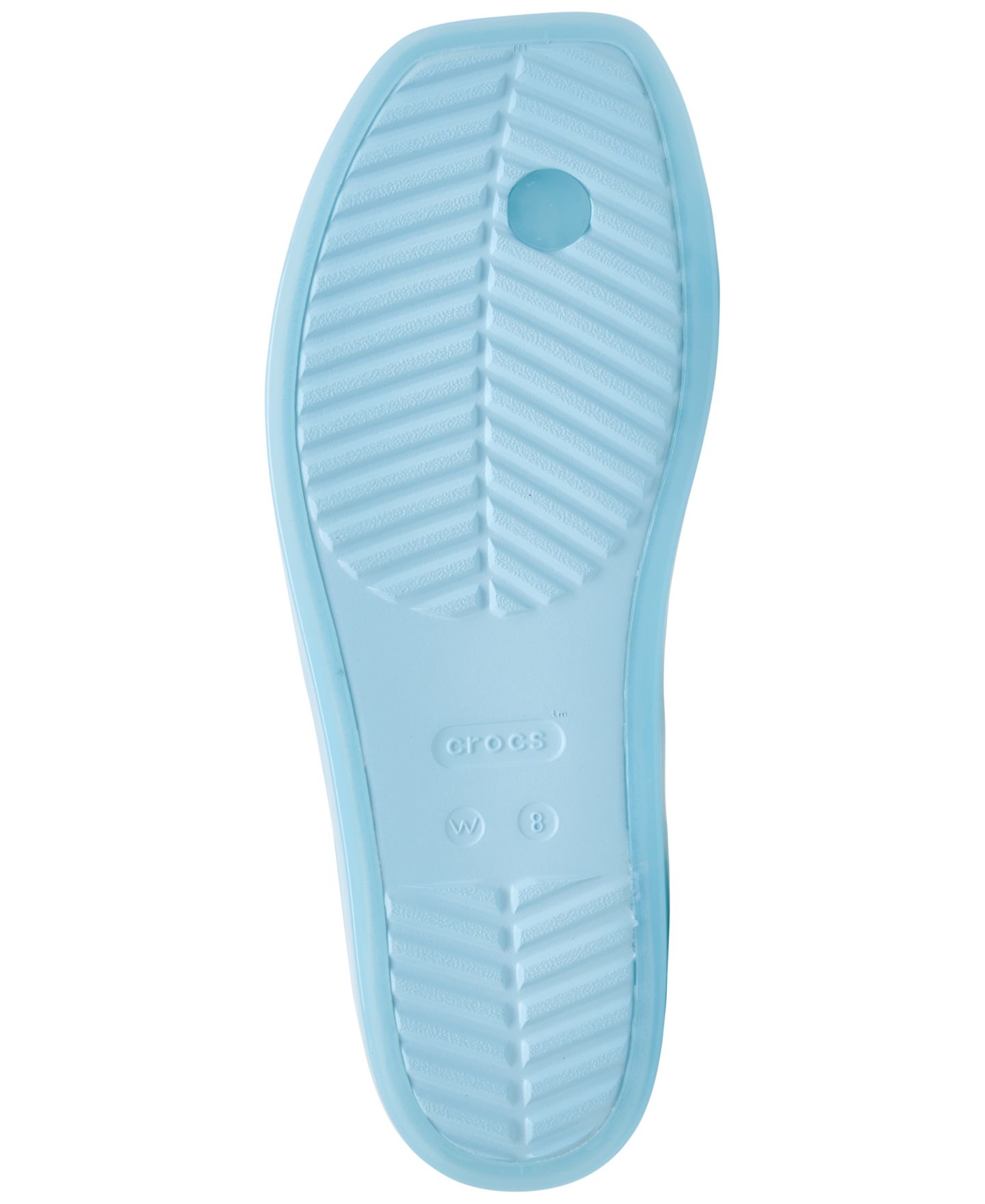 Женские сандалии Crocs Miami Jelly Square-Toe Toe Loop, цвет: Небесно-голубой — фото 6