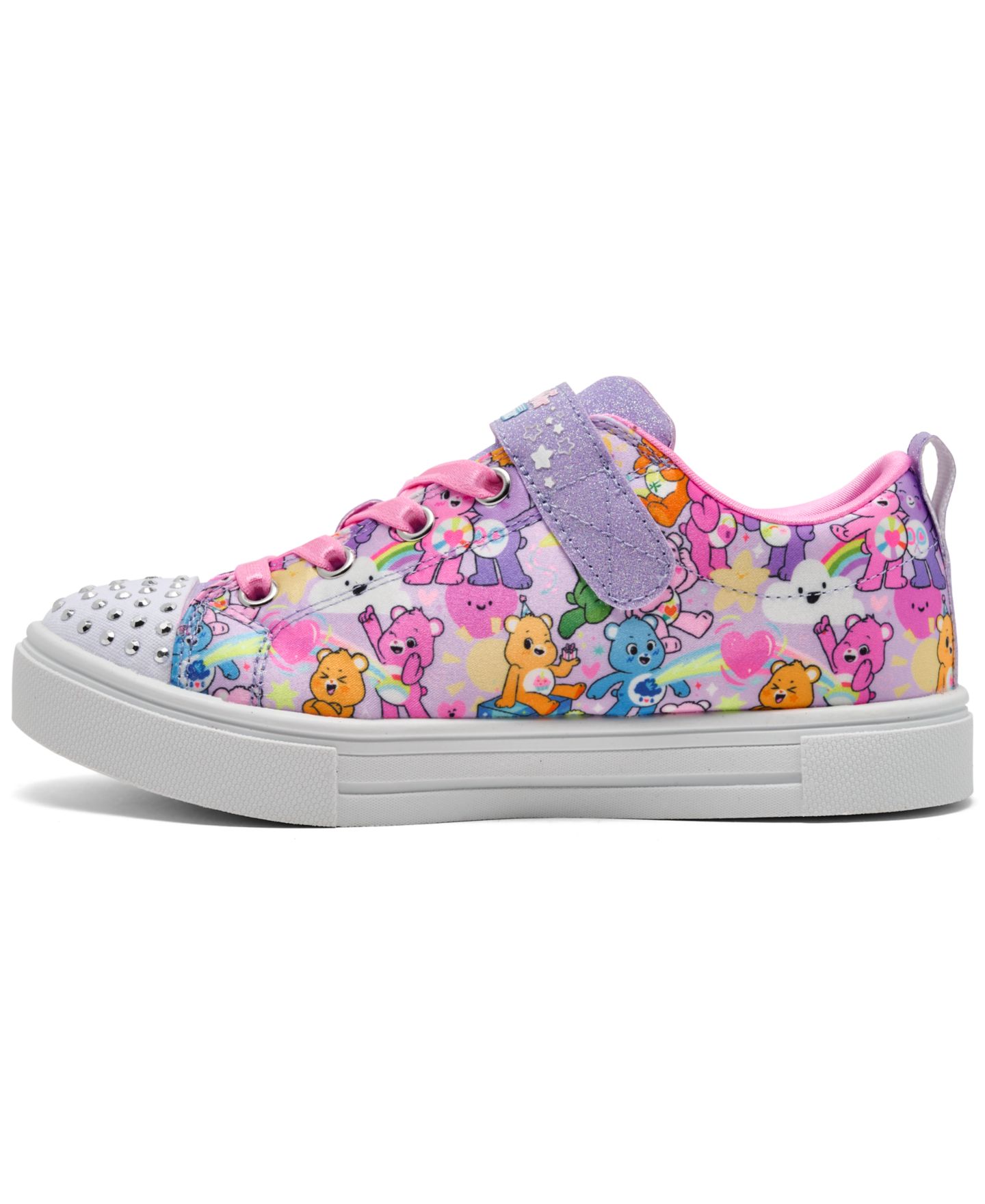 Кроссовки Skechers Beary Friendly Care Bears Light-Up Sneakers from Finish Line для девочек, цвет: Лавандовый / Разноцветный — фото 3