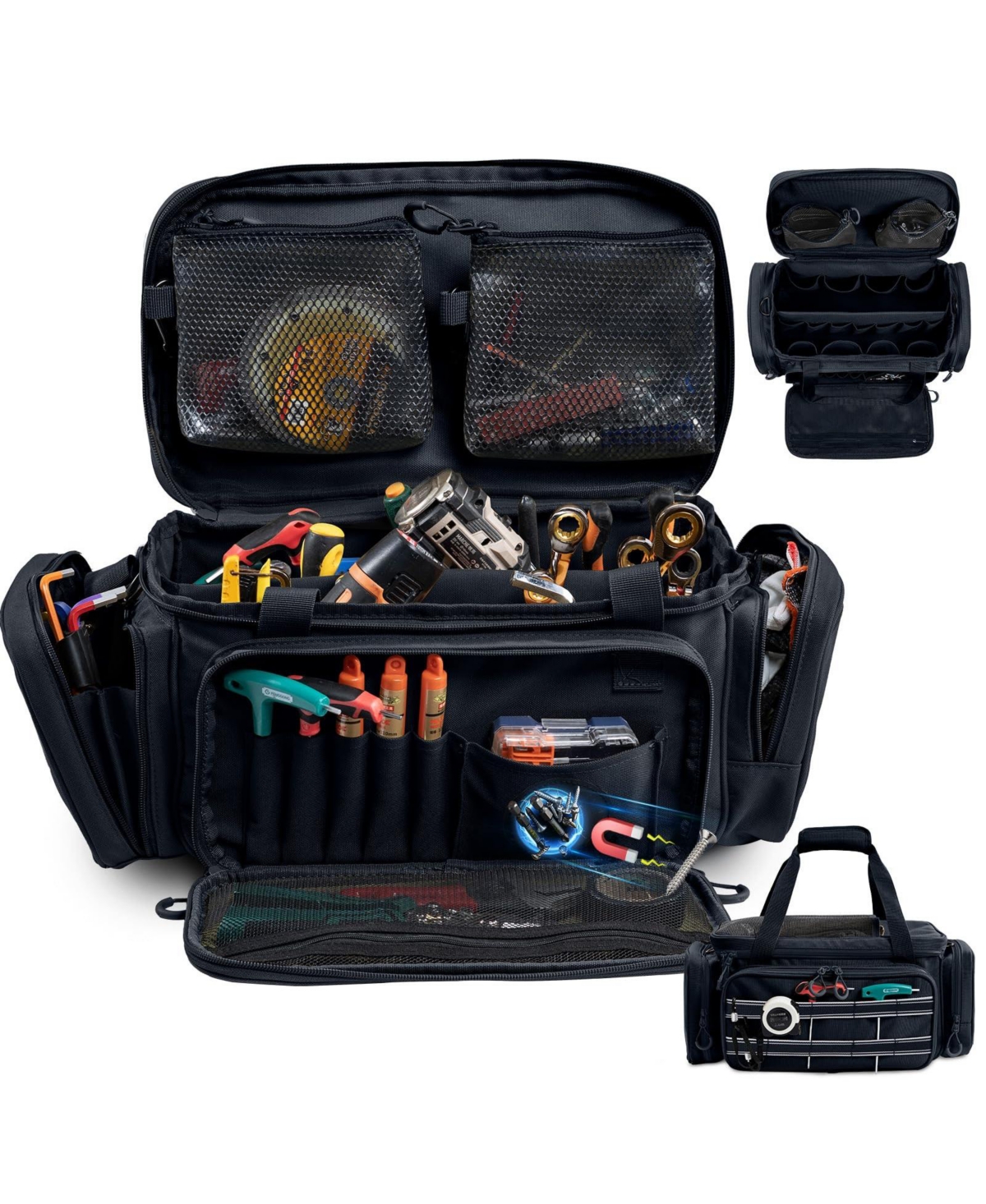 Xdovet Tool Bag Organizer Tote for Electricians - Black