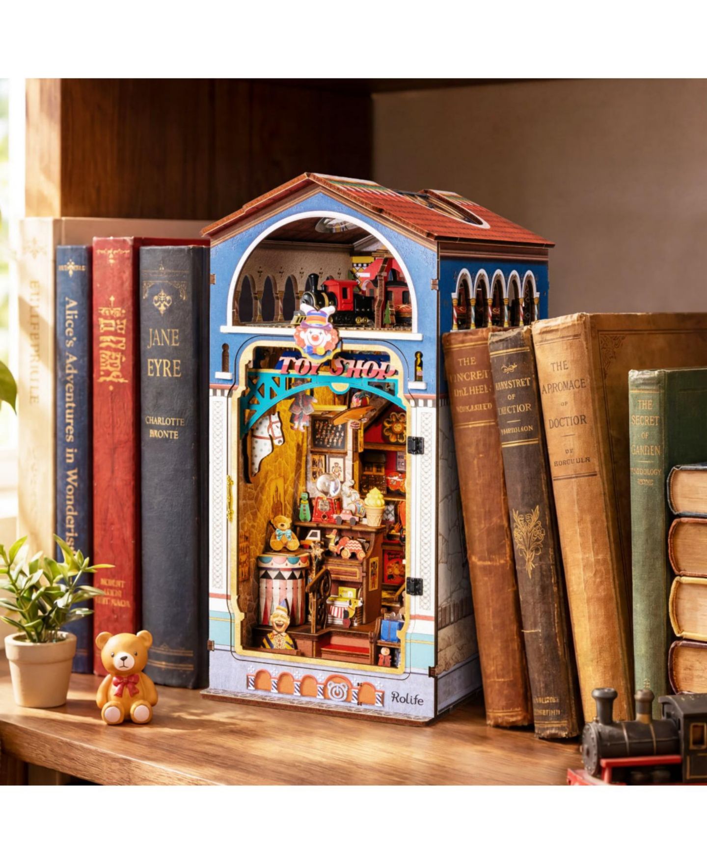 Детские игрушки Robotime Vintage Toy Shop 3D Wooden Puzzle Kit, от 14 лет — фото 3