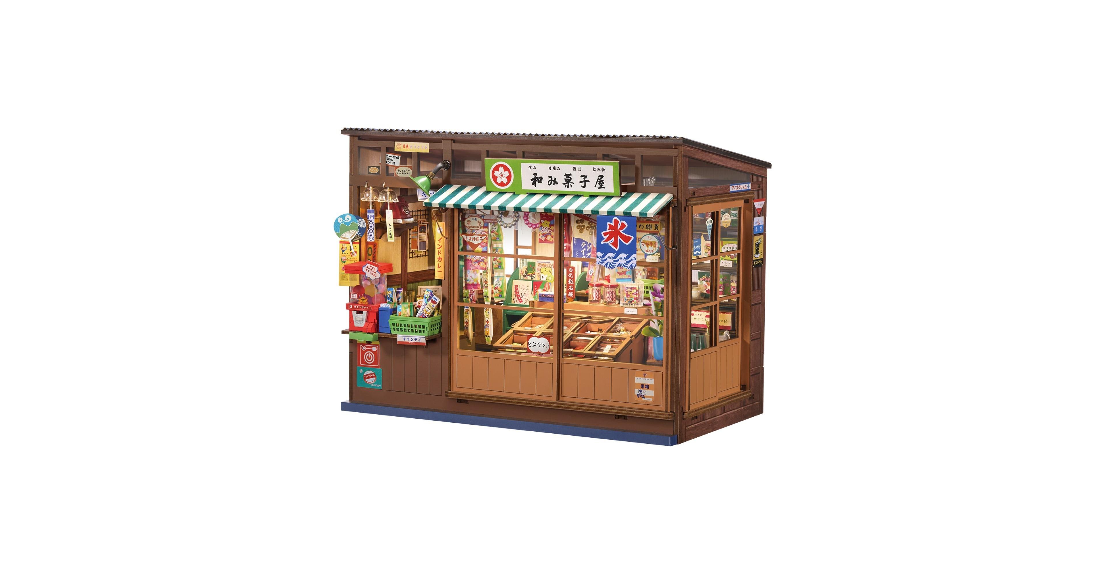 Robotime Showa Corner Shop Led Light 3D Wooden Puzzle, Ages 14+
