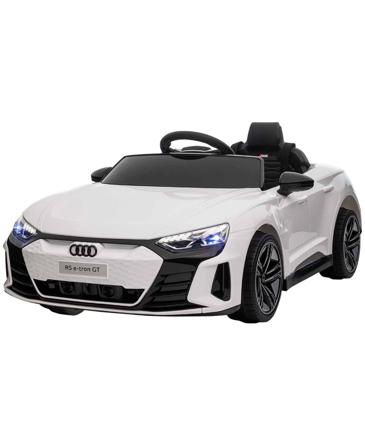 Sevorley Kids Ride-On Vehicle, Remote Control, Horn, 12V for Supervised Play at Home ages 37 to 60 months - White
