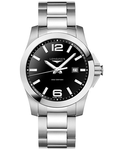 Longines Men's Conquest Stainless Steel Bracelet Watch 43mm L37604566
