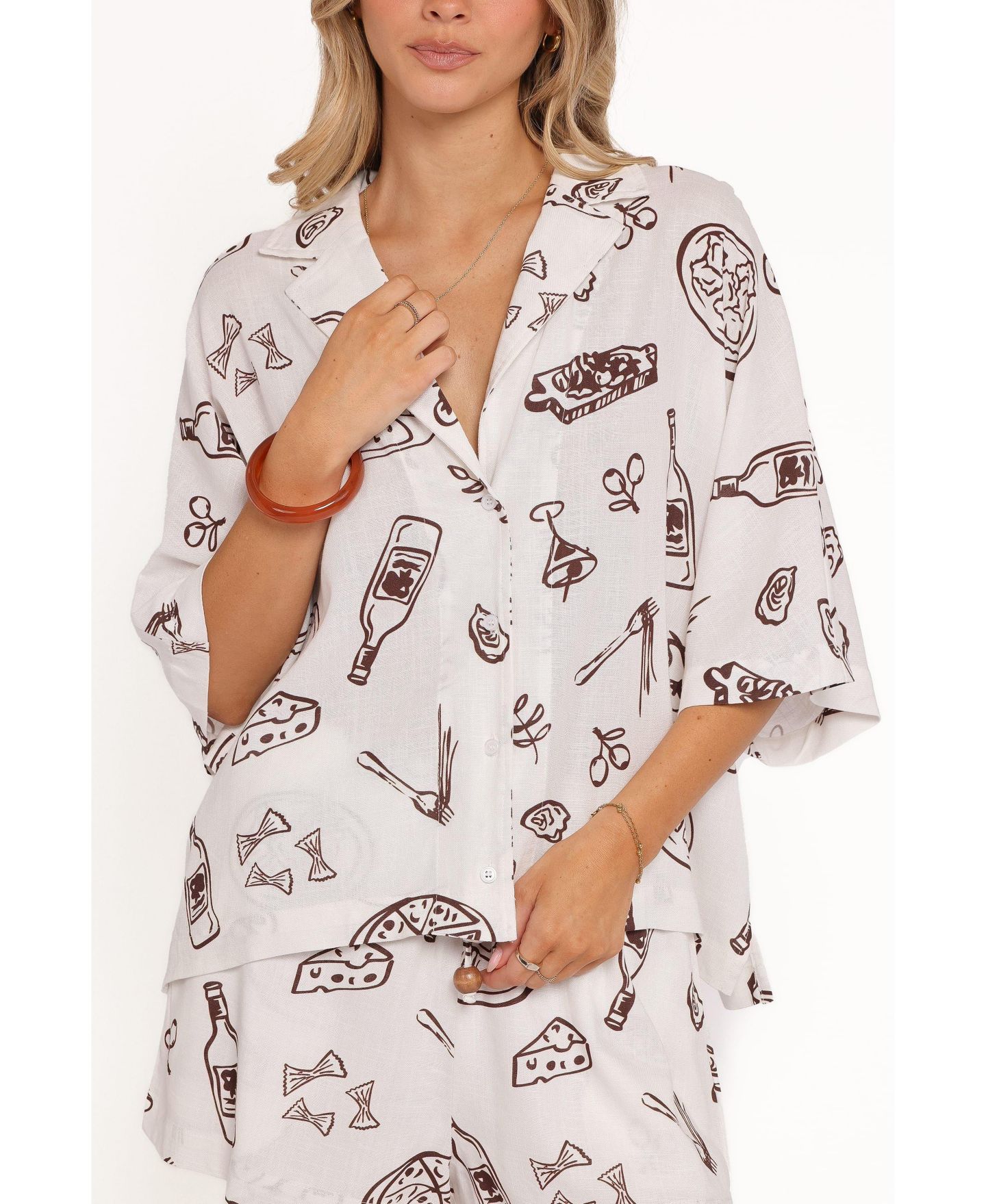 Женская рубашка Petal and Pup Avara Short Sleeve, цвет: Alfresco — фото 1