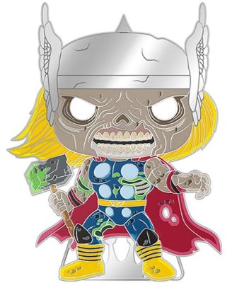 Pop! Marvel Zombies Zombie Thor 1.78" Glow-in-the-Dark Pin, Ages 14+