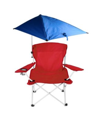 Outdoor Chair, Folding Design, Carry Bag, Cup Holders, Umbrella for Camping, Travel and Outdoor Activities